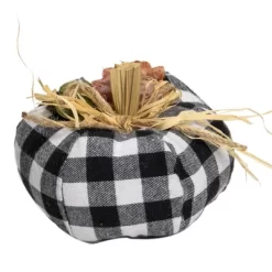 Northlight 5" White And Black Buffalo Plaid Fall Harvest Pumpkin -Wall Charm Deals Store GUEST 873fb224 df53 48ab 914c ce62abe4eebf