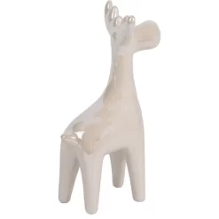 Northlight 5.5" Pearlized Cream Ceramic Moose Christmas Figure -Wall Charm Deals Store GUEST 8915b58d 740c 4df0 87c9 3aab95b31864