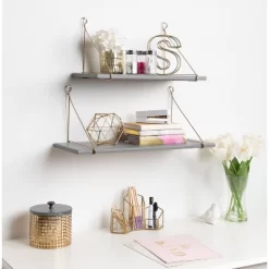 2pc Vista Wood And Metal Wall Shelves - Kate & Laurel All Things Decor 7 2pc Vista Wood And Metal Wall Shelves - Kate & Laurel All Things Decor -Wall Charm Deals Store GUEST 89a31d91 a113 447e 9b00 4d0b6b94ac26