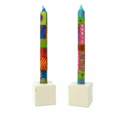Global Crafts Unscented Hand-Painted Dinner Candles, Set Of 2 -Wall Charm Deals Store GUEST 8a0904e2 bd52 4fc3 8dbb f840c1467c04