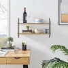 24.5" X 15.75" Severini Floating Bracket 2 Tier Wall Shelf - Danya B.