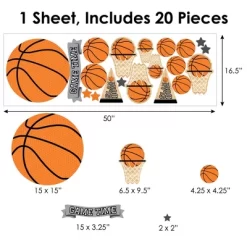 Big Dot Of Happiness Nothin’ But Net - Basketball - Peel And Stick Sports Decor Vinyl Wall Art Stickers - Wall Decals - Set Of 20 -Wall Charm Deals Store GUEST 8d7de906 d134 465c a6d9 ad2fe3731fa7