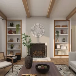 Wood Floral Handmade Intricately Carved Wall Decor With Mandala Design White - Olivia & May -Wall Charm Deals Store GUEST 8f3a5a39 7b28 42d3 9799 fb0bbdad6077