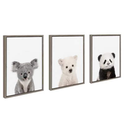 3pc Sylvie Three Bears Framed Canvas Wall Art By Amy Peterson Gray - Kate And Laurel 1 3pc Sylvie Three Bears Framed Canvas Wall Art By Amy Peterson Gray - Kate And Laurel