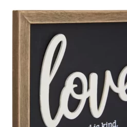 Faithful Finds Wooden Religious Wall Decor, Farmhouse Style Bible Verse Framed Wall Art, Black, 12 X 15 In -Wall Charm Deals Store GUEST 91470051 4412 4163 a5dd a67464941317