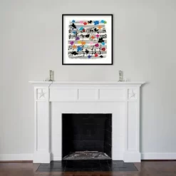 33" X 33" Floral Music Notes By Jenny Frean Wood Framed Wall Art Print - Amanti Art -Wall Charm Deals Store GUEST 91c57ed5 566c 4178 ae06 072ecdd28a61