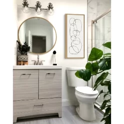 18" X 40" Sylvie Dancing Circles By Teju Reval Of SnazzyHues Framed Wall Canvas Gold - Kate & Laurel All Things Decor -Wall Charm Deals Store GUEST 94a66e38 a4b4 48cc 9cc2 1339b043d2b8