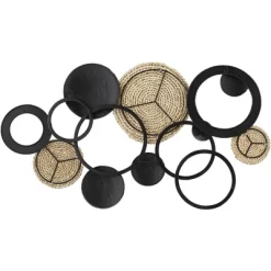 Dahlia Studios Ocala 39 1/2" Wide Metal And Rope Modern Disc Wall Art -Wall Charm Deals Store GUEST 957d2555 cd98 4317 87bf 939d561dc9e3