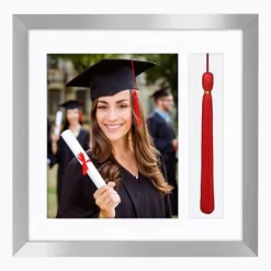 Americanflat 13x13 Graduation Frame With Tempered Shatter-resistant Glass - 2 Opening Mat Displays 8"x10" Diploma Or Certificate And Tassle - Available In A Variety Of Colors -Wall Charm Deals Store GUEST 95e67259 73fc 47b2 a83c 93fd0f946f71