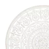 Wood Floral Handmade Intricately Carved Wall Decor With Mandala Design White - Olivia & May