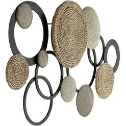 Dahlia Studios Ocala 39 1/2" Wide Metal And Rope Modern Disc Wall Art -Wall Charm Deals Store GUEST 9b5270f8 bdd8 4b63 93ac 77cb9db4ecc2