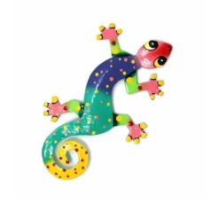 Global Crafts Eight Inch Painted Gecko Recycled Haitian Metal Wall Art -Wall Charm Deals Store GUEST 9c321e0b dd8f 49ae 913b 30092d5d7778