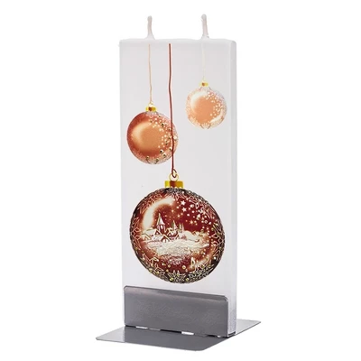 Christmas 5.75" Village Ball Ornament Candle Hand Painted Flatyz Candles - Flame Candles 2 Christmas 5.75" Village Ball Ornament Candle Hand Painted Flatyz Candles - Flame Candles - Image 2