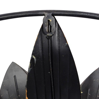 Metal Sunburst Indoor Outdoor Wall Decor With Distressed Copper Like Finish Brown - Olivia & May 13 Metal Sunburst Indoor Outdoor Wall Decor With Distressed Copper Like Finish Brown - Olivia & May - Image 13