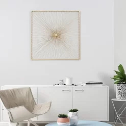 LuxenHome Gold Abstract Flower Square Metal Wall Art -Wall Charm Deals Store GUEST 9eab1f57 630d 457c bcd7 9fb51452efed