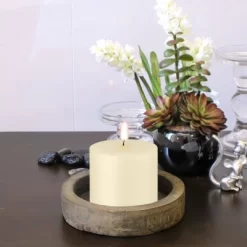 6pk Unscented Flat Top Smooth Pillar Candles Ivory - Stonebriar Collection -Wall Charm Deals Store GUEST a40147db a13a 4a6b a7de bbae6eb03417