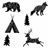 Adventure Awaits Animal Peel And Stick Giant Wall Decal Black - RoomMates