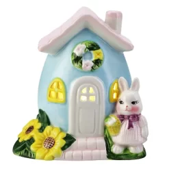 Mr. Cottontail Ceramic Easter Décor 5" Bunny Cottages, Set Of 2 -Wall Charm Deals Store GUEST a6eebe67 5eaf 4fb2 a00f 6c733d070665