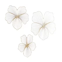 Metal Floral Wall Decor Set Of 3 Gold - CosmoLiving By Cosmopolitan -Wall Charm Deals Store GUEST a911a760 a906 4f16 88f7 78e6e8909983