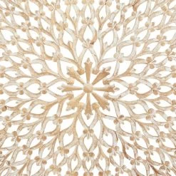 Wood Floral Handmade Intricately Carved Wall Decor With Mandala Design Light Brown - Olivia & May -Wall Charm Deals Store GUEST a9351c08 d609 43bb a923 49717bce1044