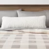 Oversized Oblong Traditional Cozy Faux Shearling Decorative Throw Pillow Cream - Threshold™
