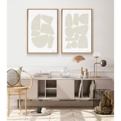 23" X 33" Sylvie Constructed I Neutral Framed Wall Canvas By Statement Goods Natural - Kate & Laurel All Things Decor 12 23" X 33" Sylvie Constructed I Neutral Framed Wall Canvas By Statement Goods Natural - Kate & Laurel All Things Decor -Wall Charm Deals Store GUEST a9cd5c9e e59a 4f02 ade8 73c9c6c4e544