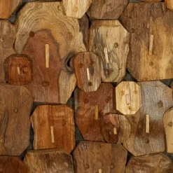 Teak Wood Abstract Handmade Carved Faces Wall Decor Brown - Olivia & May -Wall Charm Deals Store GUEST adf577b4 70dc 4fd7 a841 4d44d3d6cb4f