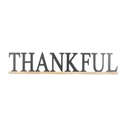 Wood Sign Thankful Wall Decor Black - Olivia & May -Wall Charm Deals Store GUEST ae1c4e8c 1e28 4893 80c2 a38a83119dc3