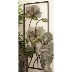 Metal Floral Wall Decor With Black Frame Set Of 2 Black - Olivia & May -Wall Charm Deals Store GUEST aef5cc62 cc4d 43cf a2fd 07202a46b5e2