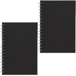 Paper Junkie 2-Pack Desk Calendar Flip Photo Album Black Picture Frames, 8.25x 5.5 Inch