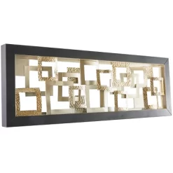Metal Geometric Square Ribbon Wall Decor With Black Frame Gold - Olivia & May -Wall Charm Deals Store GUEST b1e75f49 49f3 48ec ac04 9cb3dbf87817