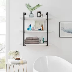31.5" X 33.2" Modern 3 Tier Hanging Bracket Wall Shelve White Birch - Danya B. -Wall Charm Deals Store GUEST b281ff94 2a7f 45b7 873f 97b08e7d15a0