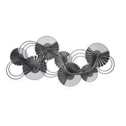 LuxenHome 47" W Distressed Metal Modern Flower Wall Decor -Wall Charm Deals Store GUEST b49a8794 8410 4104 828d f0b374e3cbe0