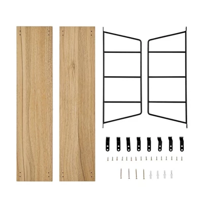 24.5" X 15.75" Severini Floating Bracket 2 Tier Wall Shelf - Danya B. 10 24.5" X 15.75" Severini Floating Bracket 2 Tier Wall Shelf - Danya B. - Image 10