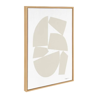 23" X 33" Sylvie Constructed I Neutral Framed Wall Canvas By Statement Goods Natural - Kate & Laurel All Things Decor 1 23" X 33" Sylvie Constructed I Neutral Framed Wall Canvas By Statement Goods Natural - Kate & Laurel All Things Decor