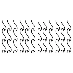 Simplistic Waves Peel And Stick Wall Decal Black - RoomMates