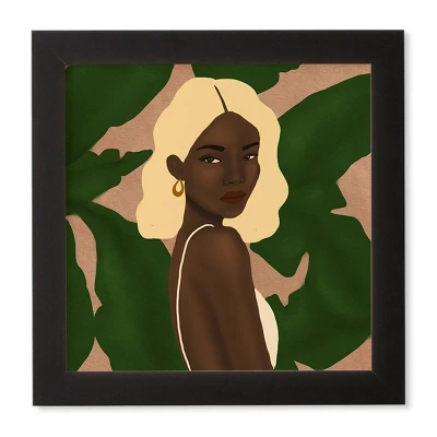 12" X 12" Nawaalillustrations Blonde Framed Wall Art Black - Deny Designs 3 12" X 12" Nawaalillustrations Blonde Framed Wall Art Black - Deny Designs - Image 3