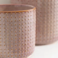 Sullivans Set Of 2 Small Ceramic Planters 6"H & 5"H