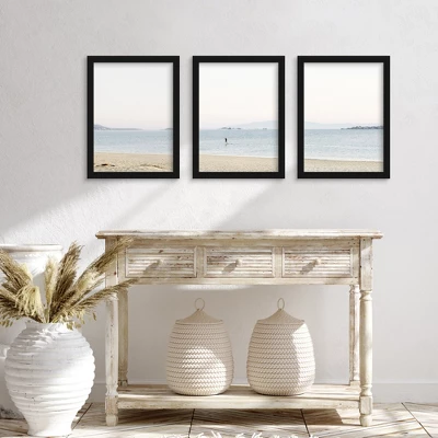 (Set Of 3) Sunset Over Beach By Tanya Shumkina Framed Triptych Wall Art Set - Americanflat 1 (Set Of 3) Sunset Over Beach By Tanya Shumkina Framed Triptych Wall Art Set - Americanflat