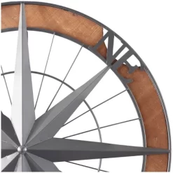 Metal Nautical Compass Wall Decor With Wood Frame Gray - Olivia & May 7 Metal Nautical Compass Wall Decor With Wood Frame Gray - Olivia & May -Wall Charm Deals Store GUEST b73489ed 8e07 4c5b a731 a986df62a406