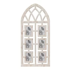 Wood 6 Slot Wall Photo Frame With Window Arch Shape Light Brown - Olivia & May 16 Wood 6 Slot Wall Photo Frame With Window Arch Shape Light Brown - Olivia & May -Wall Charm Deals Store GUEST b99ca6e3 377f 46ff 91b0 5378647b1fb2