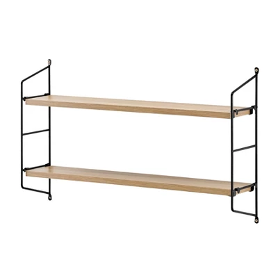 24.5" X 15.75" Severini Floating Bracket 2 Tier Wall Shelf - Danya B. 8 24.5" X 15.75" Severini Floating Bracket 2 Tier Wall Shelf - Danya B. - Image 8
