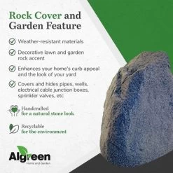 Algreen Receptacle Large Outdoor Rock Cover Decorative Lawn And Garden Landscape Accent To Hide Wires Or Other Equipment, Warm Gray -Wall Charm Deals Store GUEST ba1aeaef bdbc 42df abec 4d03825d62d1