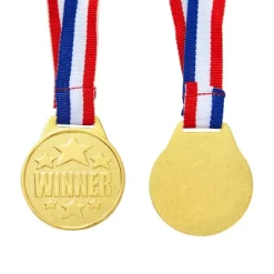 Juvale 12 Pack Gold Winning Participation Medal Awards For Contests With Neck Ribbon For Sports, Competitions, Olympic Style, Metal, 1.5 In -Wall Charm Deals Store GUEST ba72243b 9fc7 4034 a8ed 14b645d95c38
