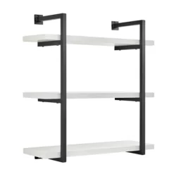 31.5" X 33.2" Modern 3 Tier Hanging Bracket Wall Shelve White Birch - Danya B. -Wall Charm Deals Store GUEST bb950c9f 2d0e 4899 b0f0 6172b72927b2
