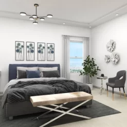 Metal Floral Wall Decor With Black Frame Set Of 2 Gray - Olivia & May -Wall Charm Deals Store GUEST bbc78f4d 832c 402e af8b 78bbadc38176