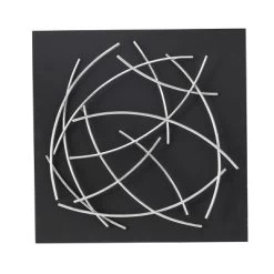 24" X 24" Metal Abstract Overlapping Lines Wall Decor With Black Backing Black - CosmoLiving By Cosmopolitan -Wall Charm Deals Store GUEST bccc4da8 514a 4da1 acef c280e39b1e2c