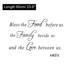 Unique Bargains Kitchen Letter Pattern Removable Decorative Sticker Decal Mural Paper PVC Wall Decal 23.6" X 15.7" Black White 1 Pc