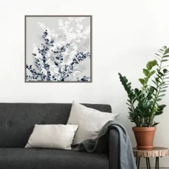 22" X 22" Blue Spring II By Isabelle Z Framed Canvas Wall Art Gray Wash - Amanti Art -Wall Charm Deals Store GUEST be36da70 3368 4590 b88e 2f72074ea8fe