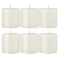 6pk Unscented Flat Top Smooth Pillar Candles White - Stonebriar Collection -Wall Charm Deals Store GUEST be523f7b 5466 42b1 941c 61fcece512a4